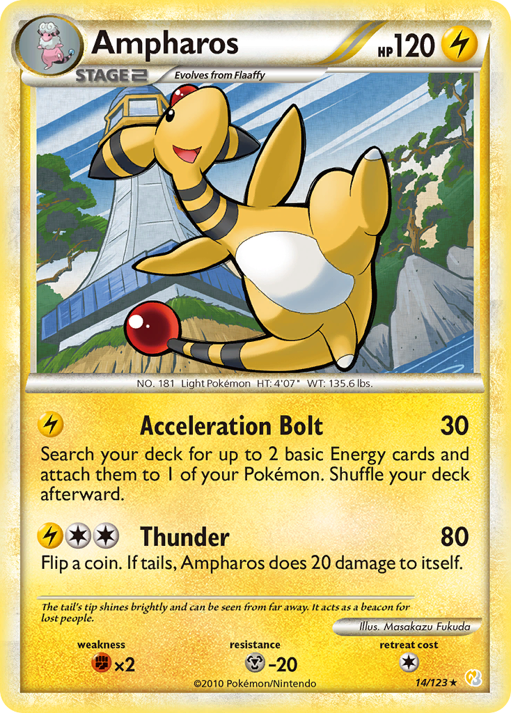 Ampharos (14/123) [HeartGold & SoulSilver: Base Set] | The Time Vault CA