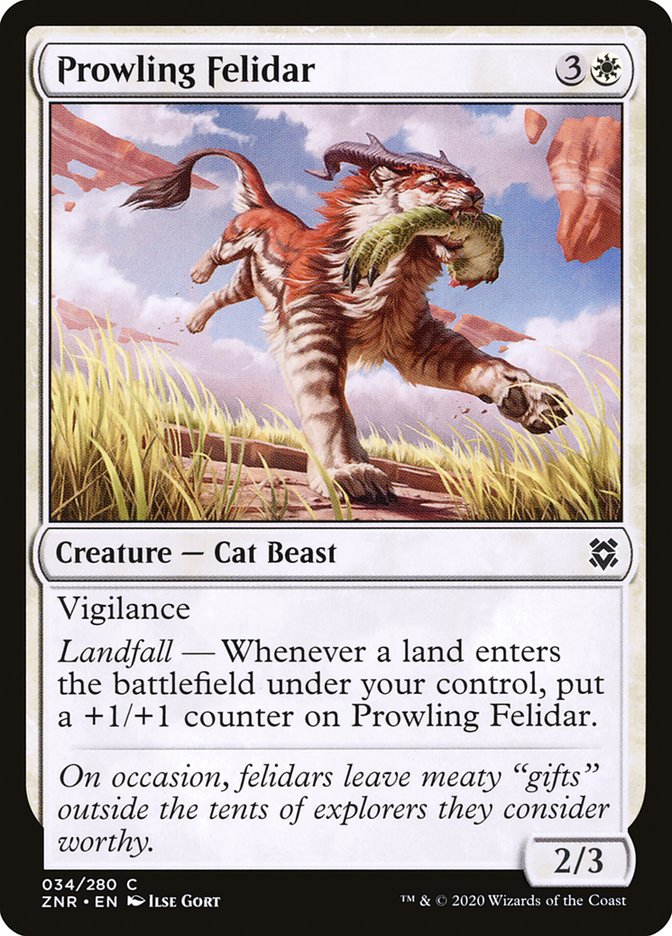 Prowling Felidar [Zendikar Rising] | The Time Vault CA