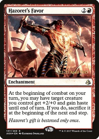Hazoret's Favor [Amonkhet Promos] | The Time Vault CA