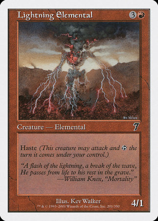 Lightning Elemental [Seventh Edition] | The Time Vault CA