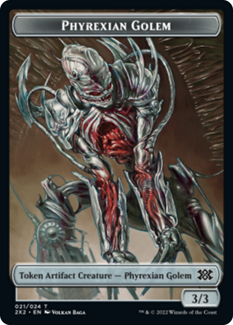 Zombie // Phyrexian Golem Double-sided Token [Double Masters 2022 Tokens] | The Time Vault CA