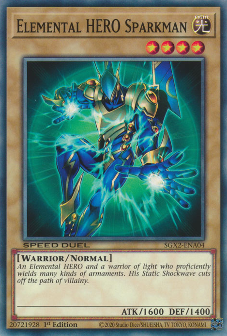 Elemental HERO Sparkman [SGX2-ENA04] Common | The Time Vault CA