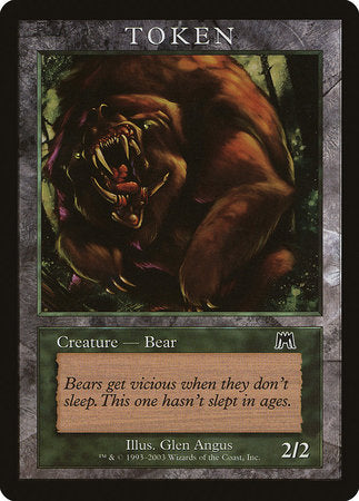 Bear Token (Onslaught) [Magic Player Rewards 2003] | The Time Vault CA