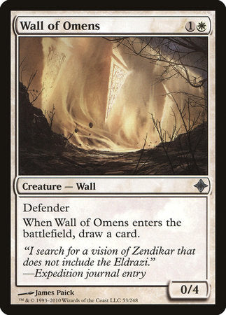 Wall of Omens [Rise of the Eldrazi] | The Time Vault CA