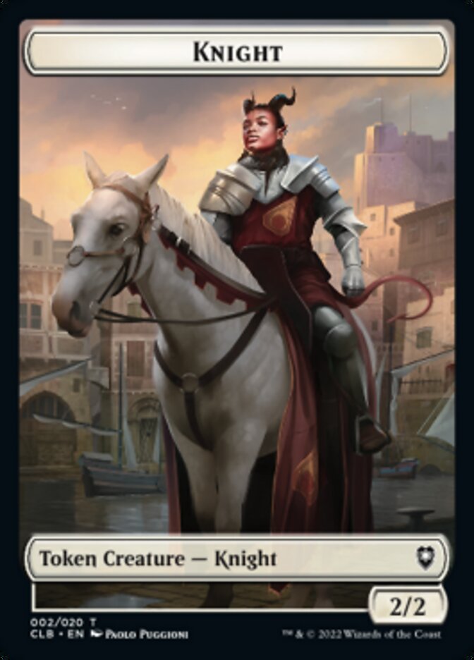 Treasure // Knight Double-sided Token [Commander Legends: Battle for Baldur's Gate Tokens] | The Time Vault CA