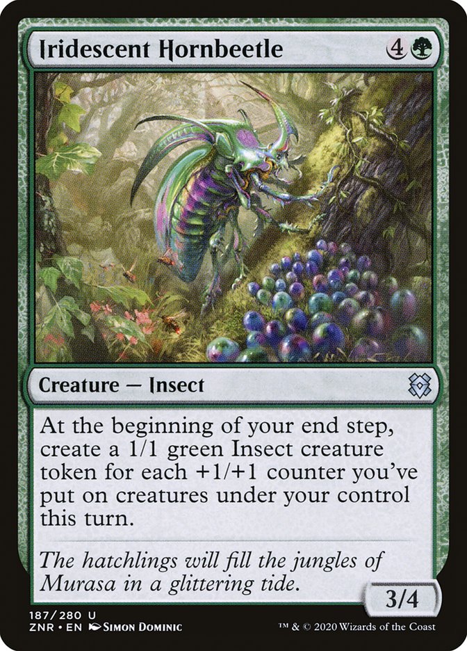 Iridescent Hornbeetle [Zendikar Rising] | The Time Vault CA