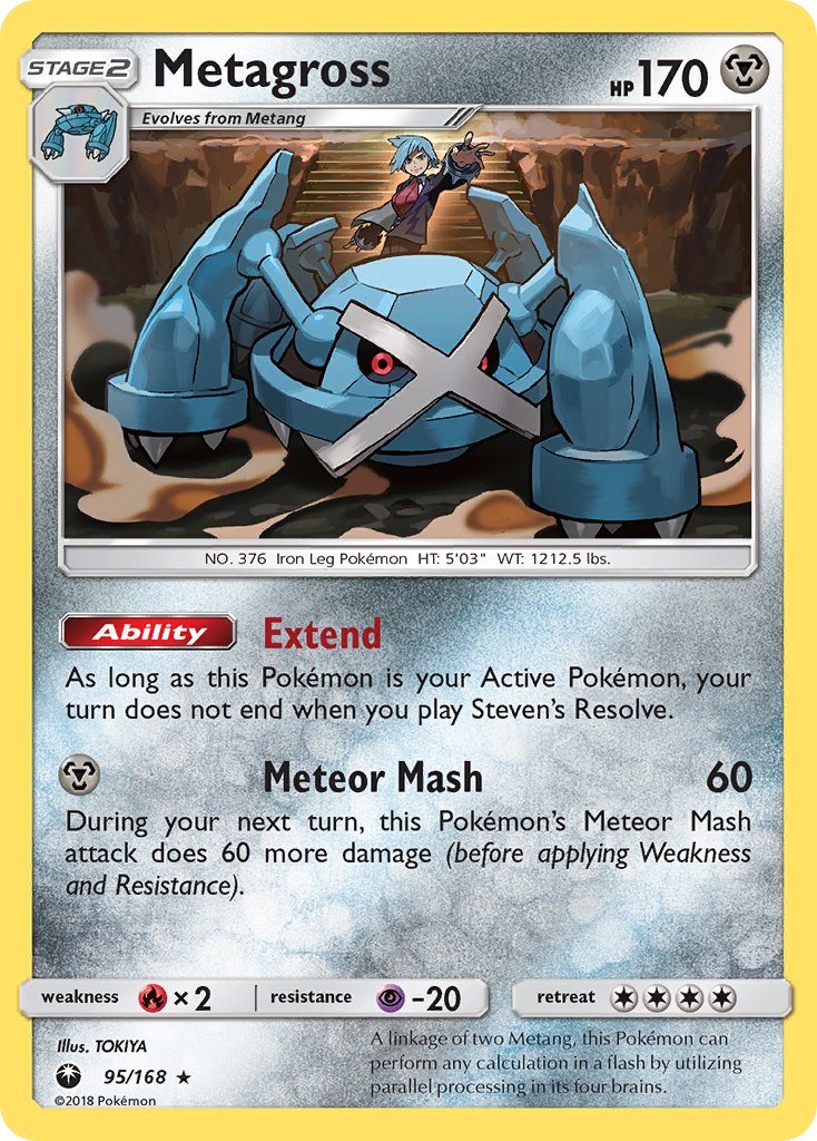 Metagross (95/168) (Prerelease Kit Exclusive) (Theme Deck Exclusive) [Sun & Moon: Celestial Storm] | The Time Vault CA