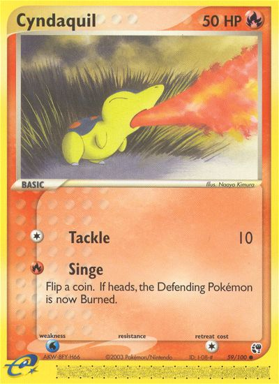 Cyndaquil (59/100) [EX: Sandstorm] | The Time Vault CA