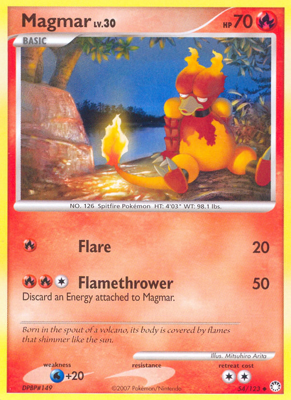 Magmar (54/123) [Diamond & Pearl: Mysterious Treasures] | The Time Vault CA