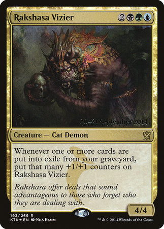 Rakshasa Vizier [Khans of Tarkir Promos] | The Time Vault CA