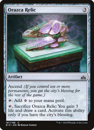 Orazca Relic [Rivals of Ixalan] | The Time Vault CA