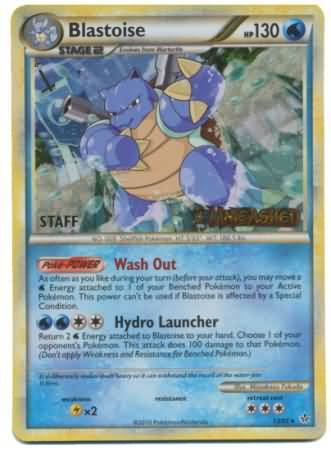 Blastoise (13/95) (Staff Prerelease Promo) [HeartGold & SoulSilver: Black Star Promos] | The Time Vault CA