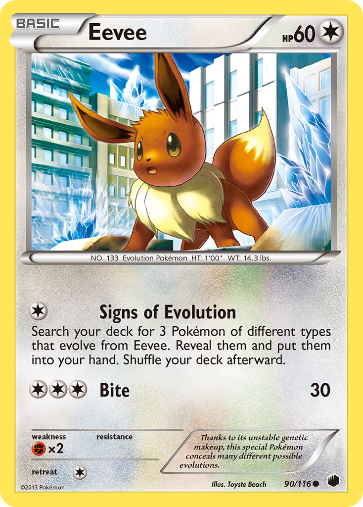 Eevee (90/116) [Black & White: Plasma Freeze] | The Time Vault CA