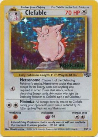 Clefable (1/64) (Prerelease Promo) [Jungle Unlimited] | The Time Vault CA