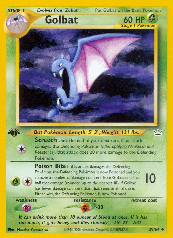 Golbat (29/64) [Neo Revelation 1st Edition] | The Time Vault CA