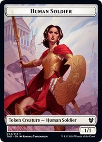 Human Soldier // Wolf Double-sided Token [Theros Beyond Death Tokens] | The Time Vault CA