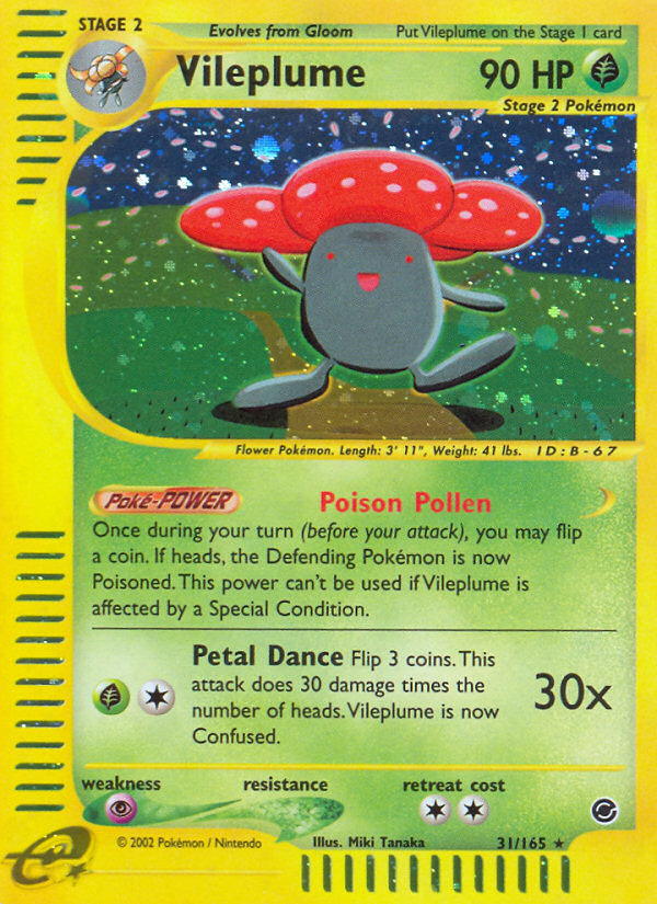 Vileplume (31/165) [Expedition: Base Set] | The Time Vault CA