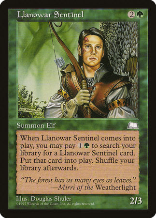 Llanowar Sentinel [Weatherlight] | The Time Vault CA