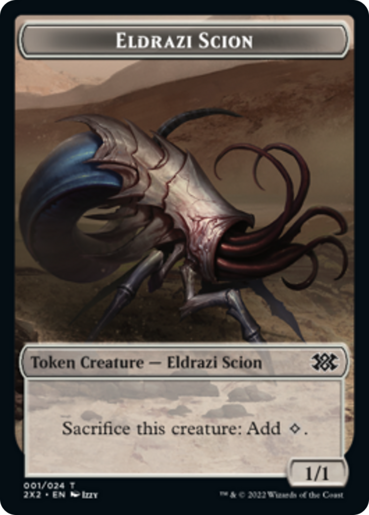 Saproling // Eldrazi Scion Double-sided Token [Double Masters 2022 Tokens] | The Time Vault CA