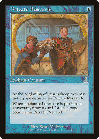 Private Research [Urza's Destiny] | The Time Vault CA