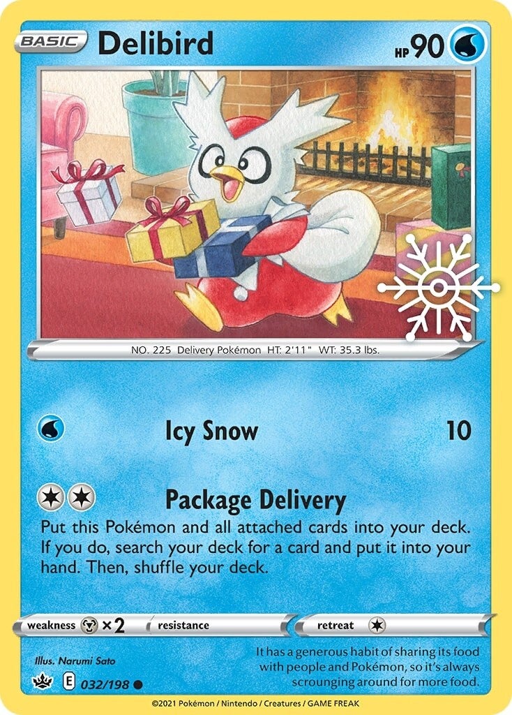 Delibird (032/198) (Holiday Calendar) [Sword & Shield: Chilling Reign] | The Time Vault CA