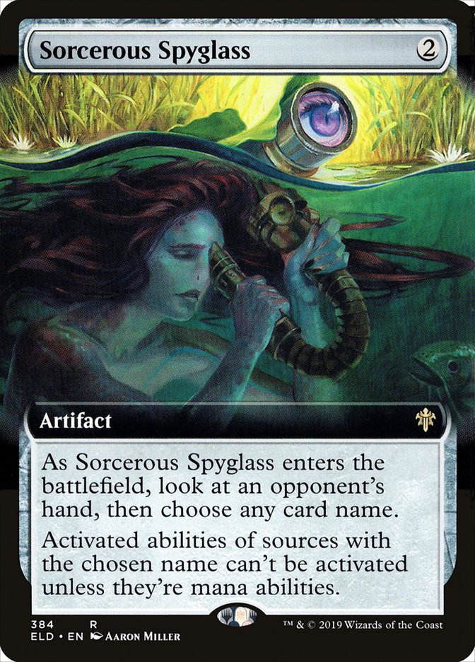 Sorcerous Spyglass (Extended Art) [Throne of Eldraine] | The Time Vault CA