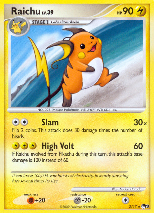 Raichu (3/17) [POP Series 9] | The Time Vault CA