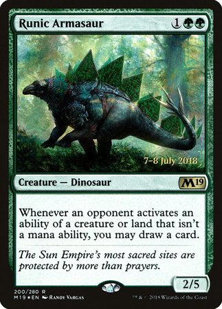 Runic Armasaur [Core Set 2019 Promos] | The Time Vault CA