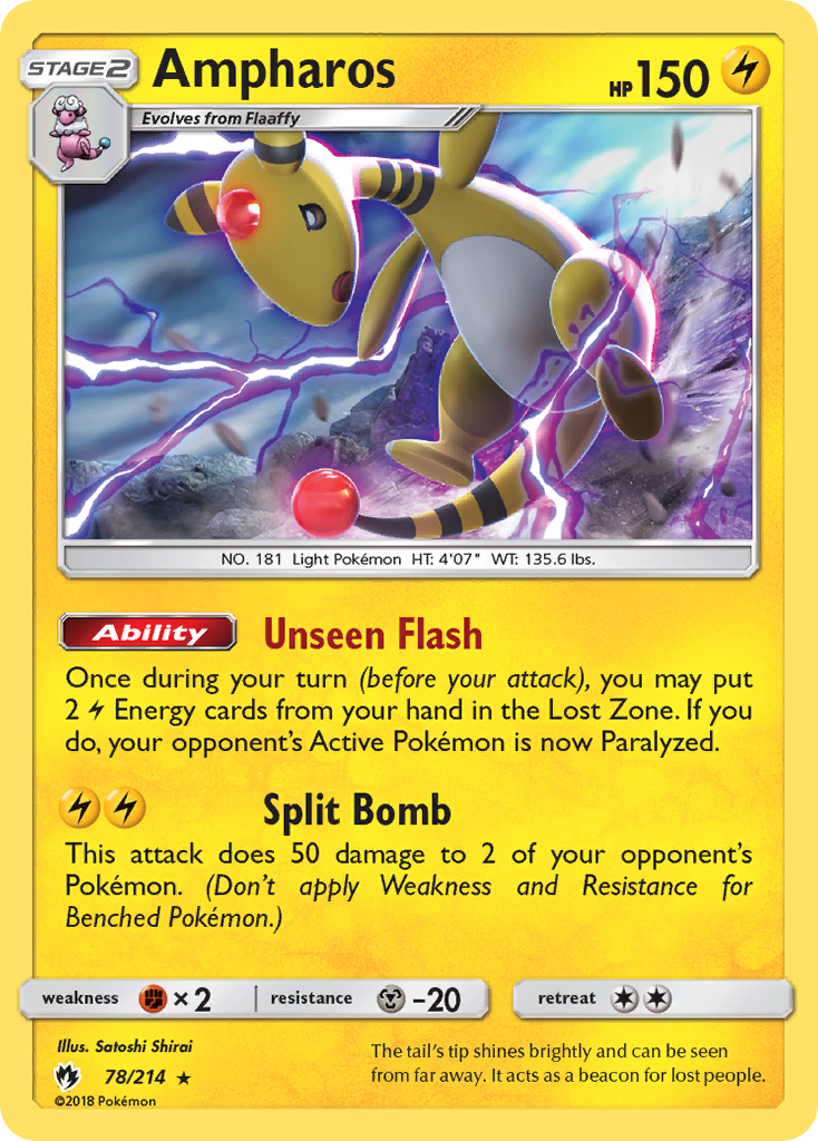 Ampharos (78/214) [Sun & Moon: Lost Thunder] | The Time Vault CA
