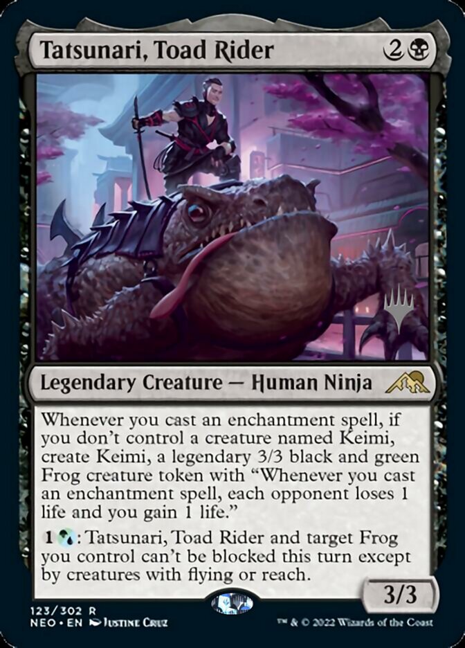 Tatsunari, Toad Rider (Promo Pack) [Kamigawa: Neon Dynasty Promos] | The Time Vault CA