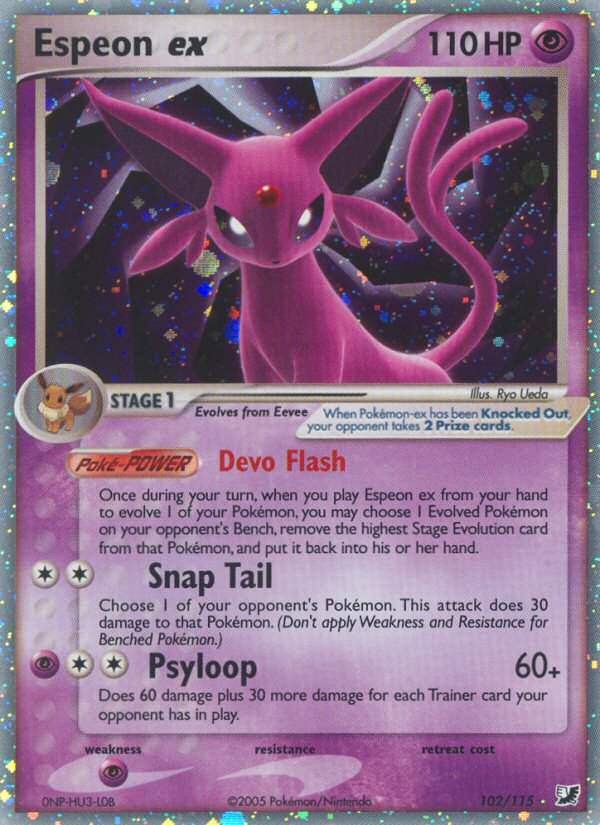 Espeon ex (102/115) [EX: Unseen Forces] | The Time Vault CA