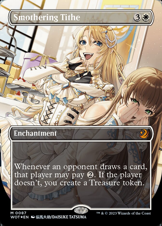Smothering Tithe (Anime Borderless) (Confetti Foil) [Wilds of Eldraine: Enchanting Tales] | The Time Vault CA