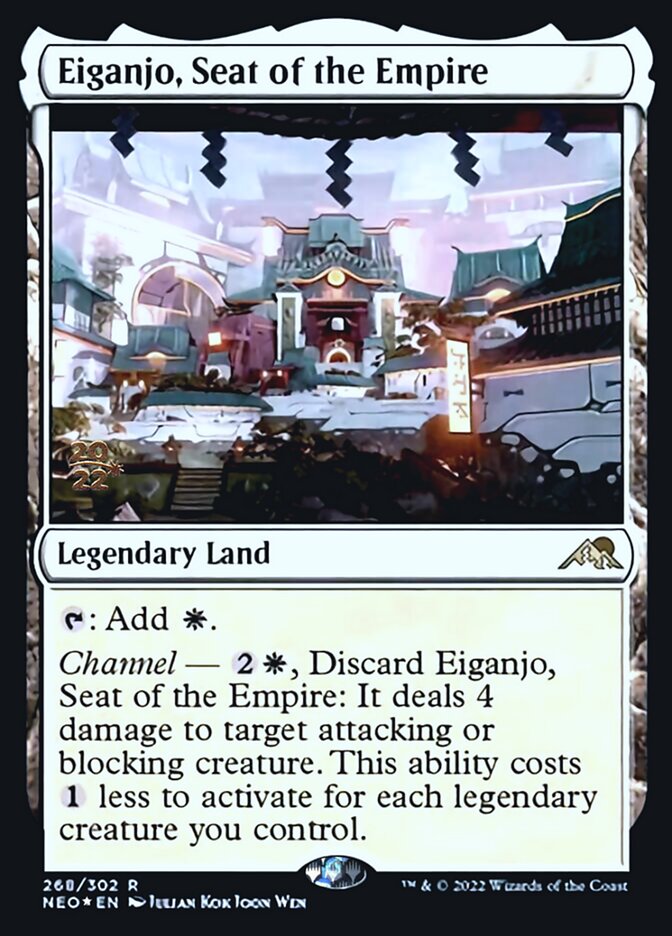 Eiganjo, Seat of the Empire [Kamigawa: Neon Dynasty Prerelease Promos] | The Time Vault CA