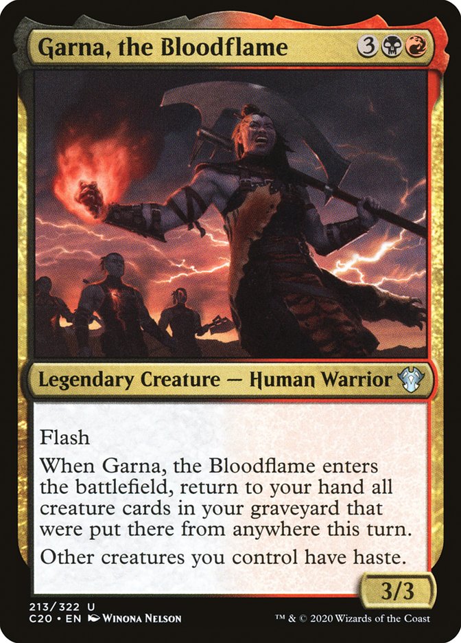 Garna, the Bloodflame [Commander 2020] | The Time Vault CA