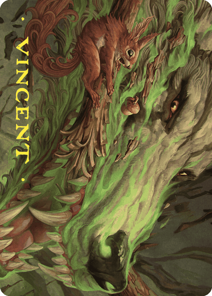 Leaping Ambush Art Card (Gold-Stamped Signature) [Wilds of Eldraine Art Series] | The Time Vault CA