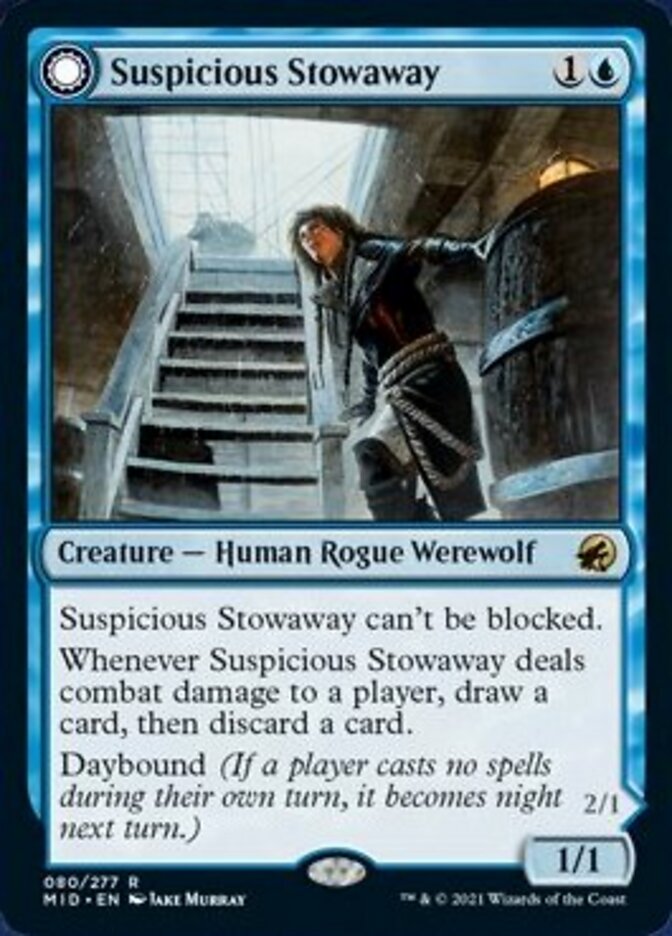 Suspicious Stowaway // Seafaring Werewolf [Innistrad: Midnight Hunt] | The Time Vault CA