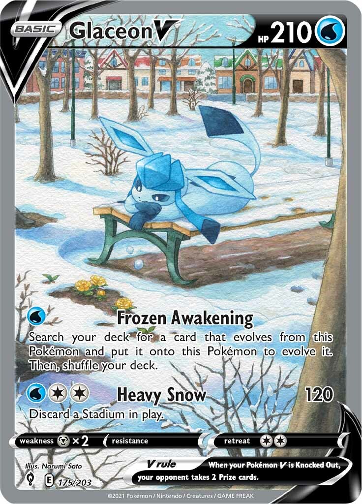 Glaceon V (175/203) [Sword & Shield: Evolving Skies] | The Time Vault CA