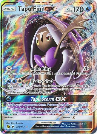 Tapu Fini GX (39/147) (Alternate card) (Jumbo Card) [Sun & Moon: Burning Shadows] | The Time Vault CA