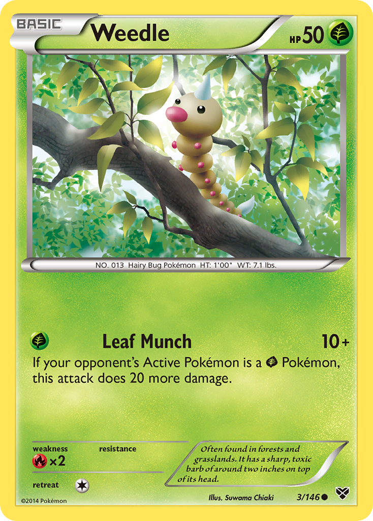 Weedle (3/146) [XY: Base Set] | The Time Vault CA