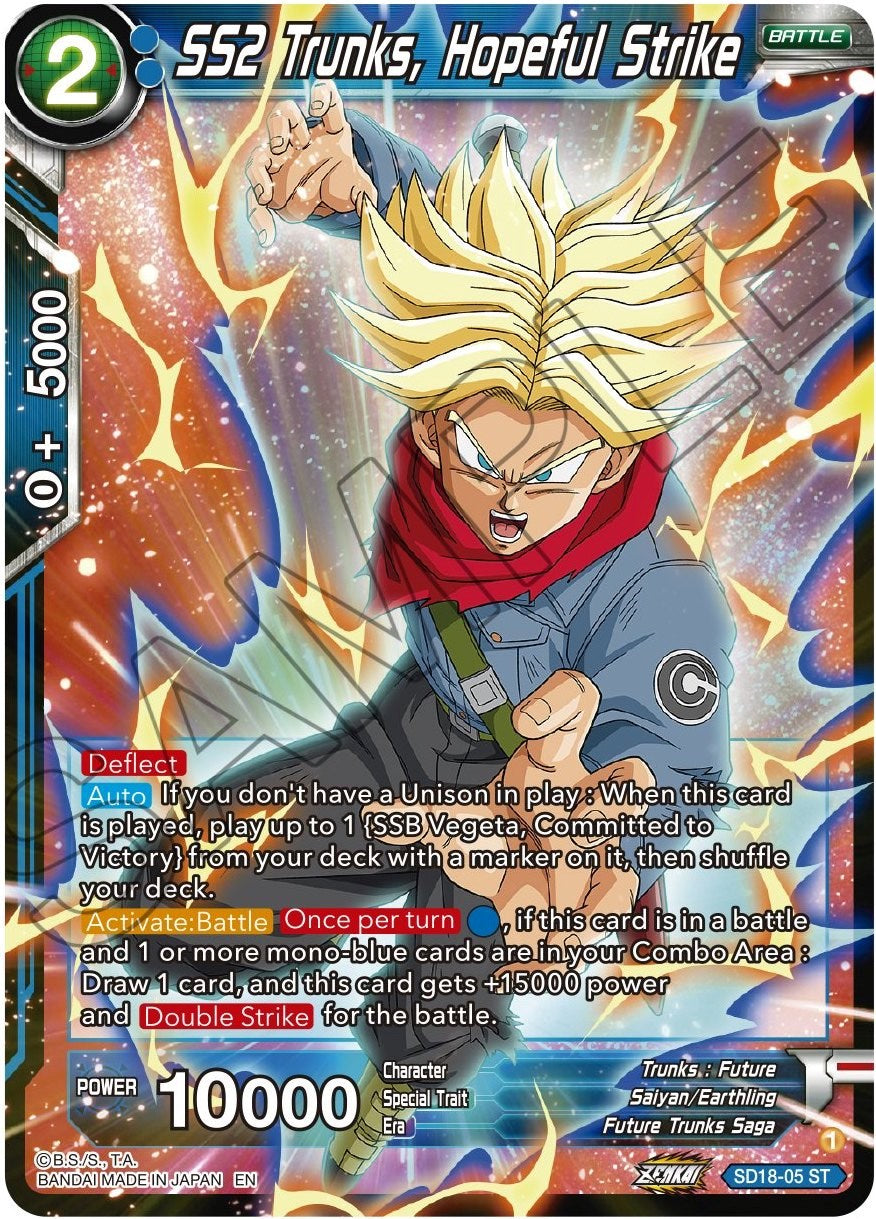 SS2 Trunks, Hopeful Strike (SD18-05) [Dawn of the Z-Legends] | The Time Vault CA