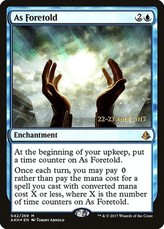As Foretold [Amonkhet Promos] | The Time Vault CA