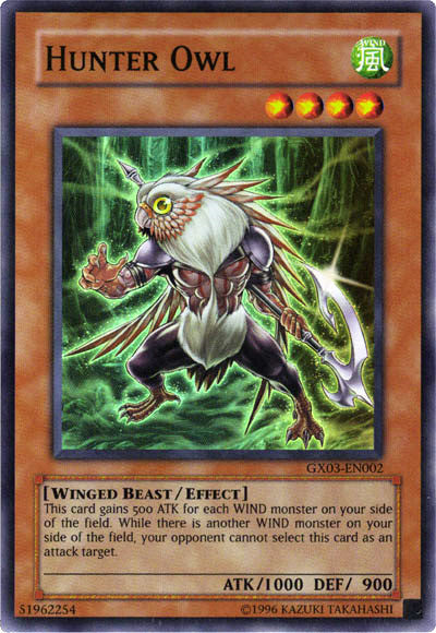 Hunter Owl [GX03-EN002] Super Rare | The Time Vault CA