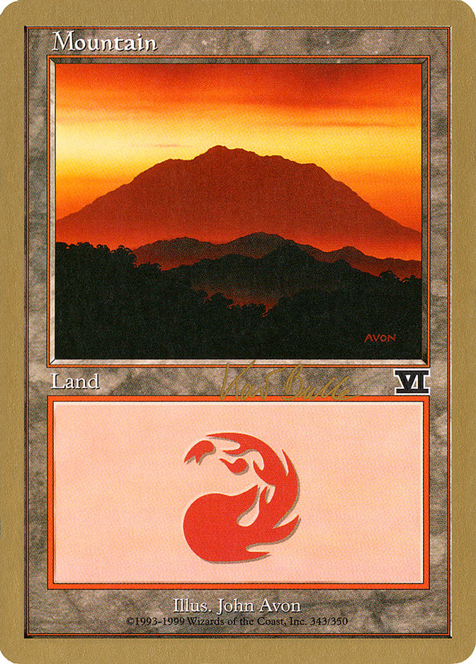 Mountain (kb343) (Kai Budde) [World Championship Decks 1999] | The Time Vault CA