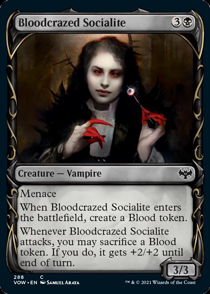 Bloodcrazed Socialite (Showcase Fang Frame) [Innistrad: Crimson Vow] | The Time Vault CA