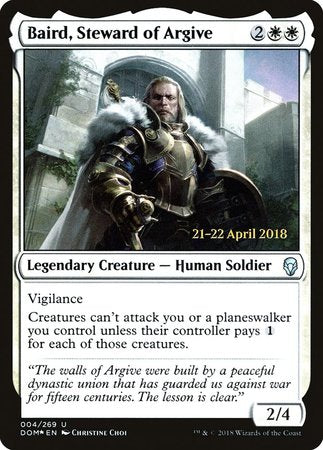 Baird, Steward of Argive [Dominaria Promos] | The Time Vault CA