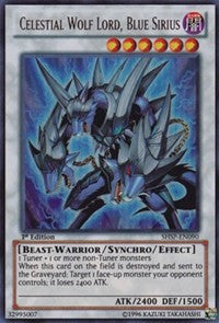 Celestial Wolf Lord, Blue Sirius [SHSP-EN090] Ultra Rare | The Time Vault CA