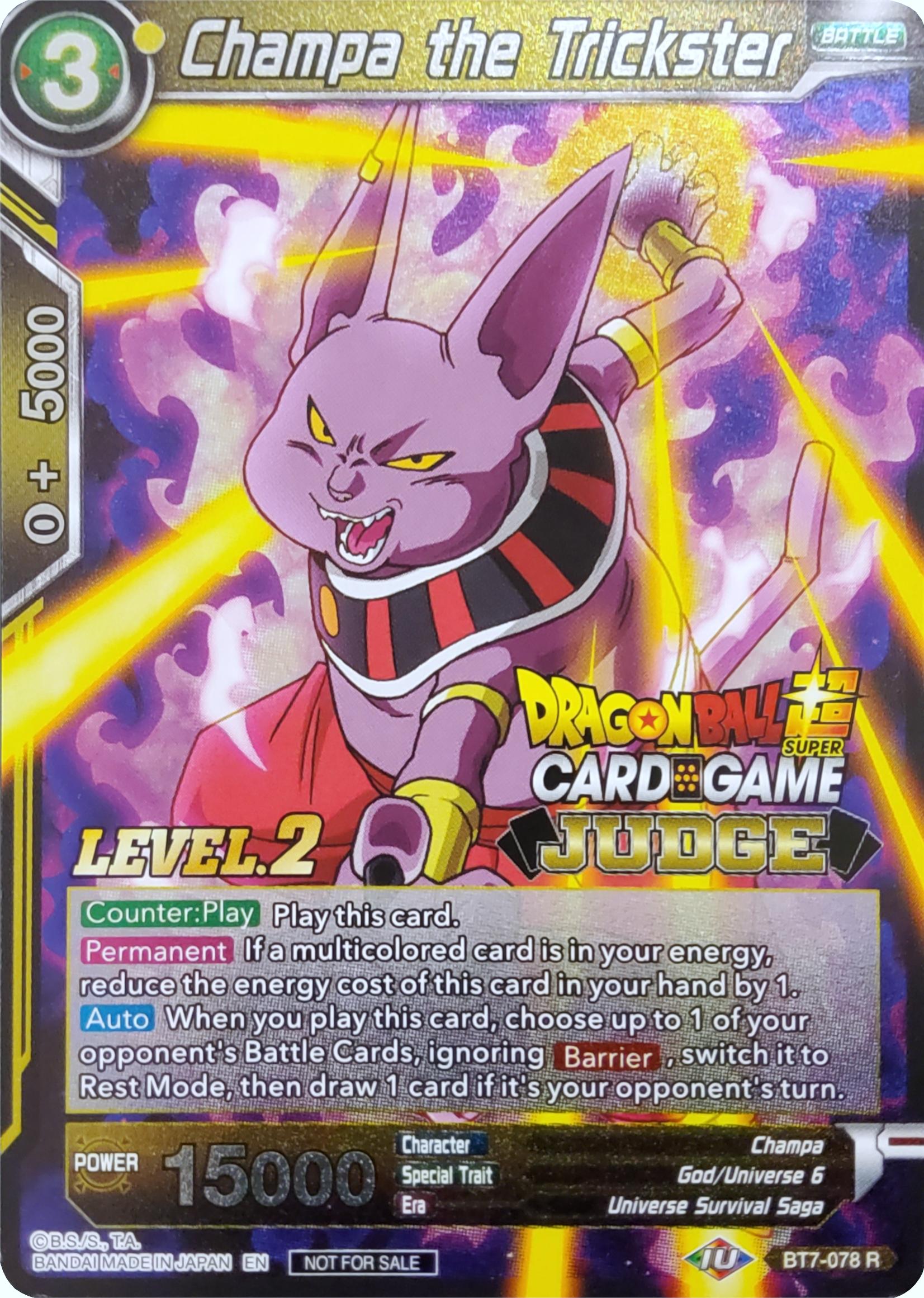 Champa the Trickster (Level 2) (BT7-078) [Judge Promotion Cards] | The Time Vault CA
