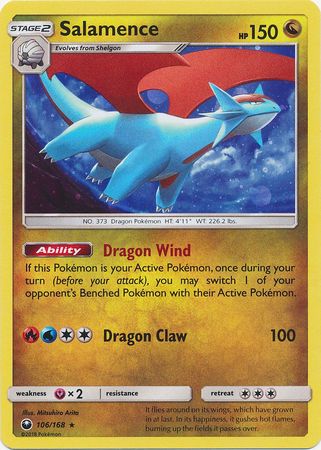 Salamence (106/168) (Cosmos Holo) [Sun & Moon: Celestial Storm] | The Time Vault CA