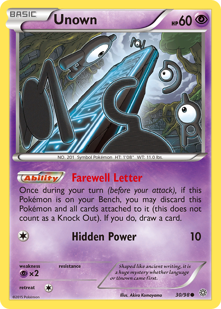 Unown (30/98) [XY: Ancient Origins] | The Time Vault CA