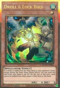 Droll & Lock Bird (Alternate Art) [MAGO-EN006] Gold Rare | The Time Vault CA